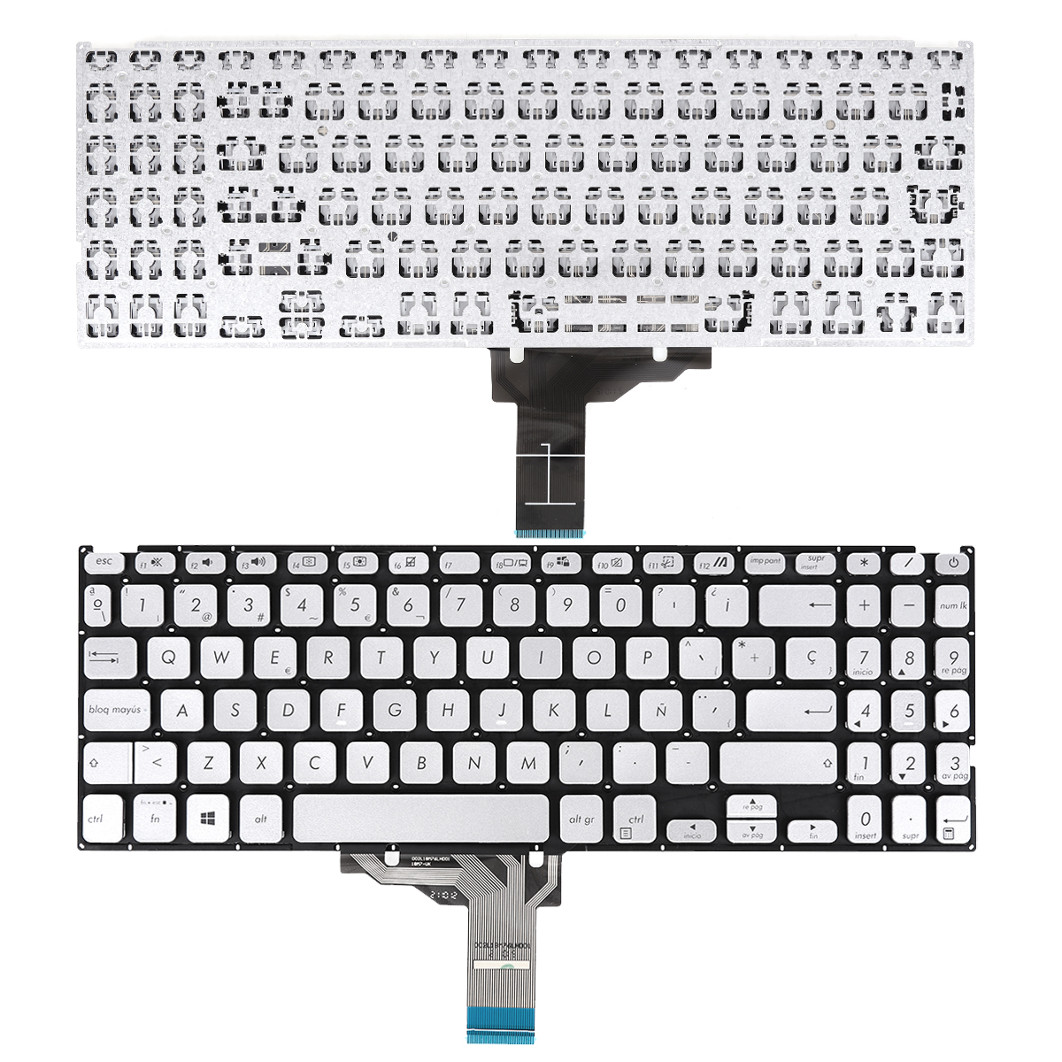 Picture of Laptop Spanish keyboard forNew Replacement Keyboard Laptop For Asus X515 X515DA X515EA X515J X515JA X515UA X515MA SILVER（win8） SP Layout